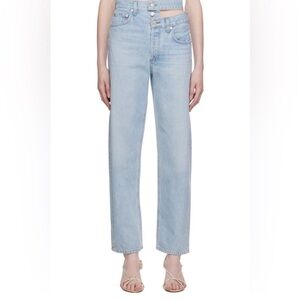 Agolde broken waistband jeans 29 light blue wash